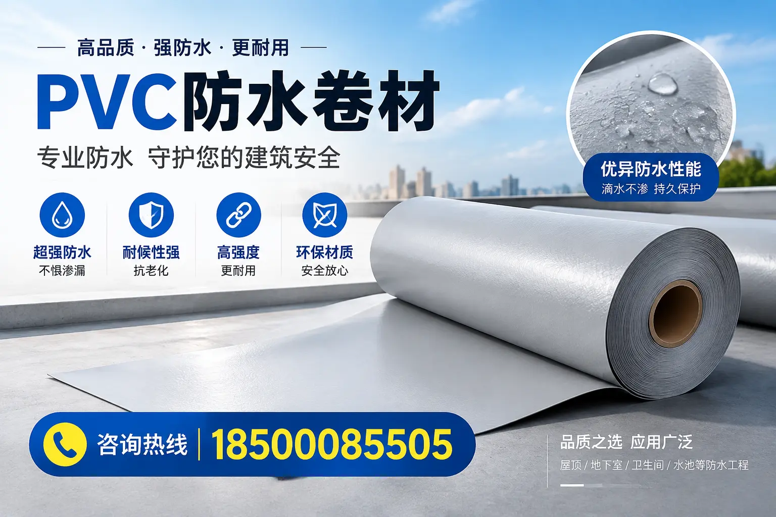 呼和浩特地区pvc防水卷材的市场现状与发展趋势
